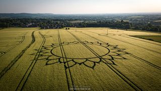 aerial of Potterne Hill from tt