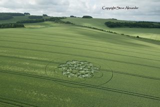 aerial of Chilcomb Down from tt