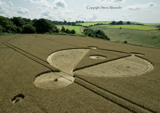 aerial of East Kennett from tt