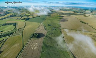 aerial of Hackpen Hill from tt