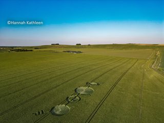 aerial of Winterbourne Bassett from tt