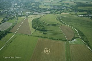 aerial of Battlesbury Hill from tt