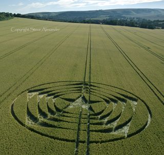 aerial of Wilmington Longman, East Sussex