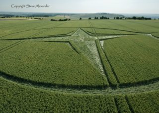 aerial of Milk Hill from tt