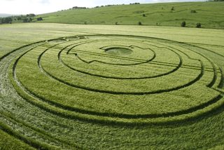 aerial of Barbury Castle from tt