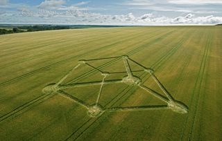 aerial of Chilcomb Down