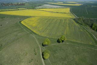 aerial of Oliver's Castle from tt