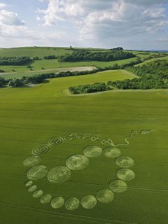 aerial of Walbury Hill from tt