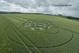 aerial of Chilcomb Down from tt