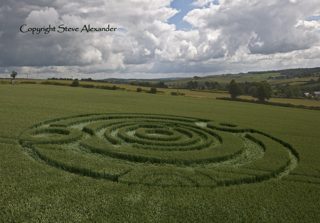 aerial of Cow Drove Hill from tt