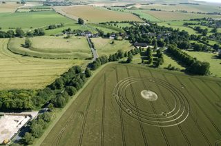 aerial of Avebury Manor from tt