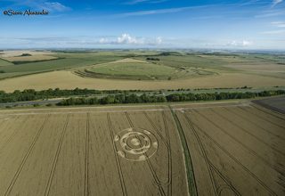 aerial of Yarnbury Castle from tt