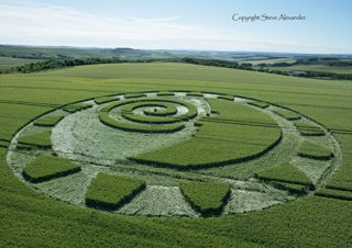 aerial of Hackpen Hill, Wiltshire