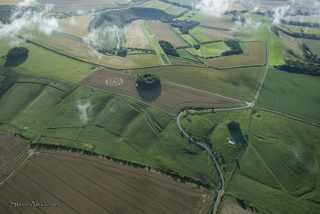 aerial of Hackpen Hill from tt