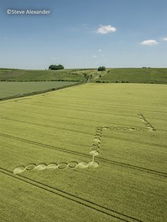 aerial of Hackpen Hill from tt