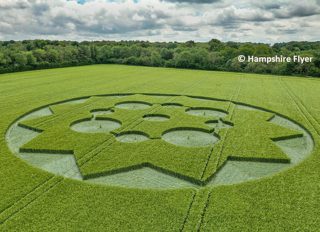aerial of Crawley Down from tt