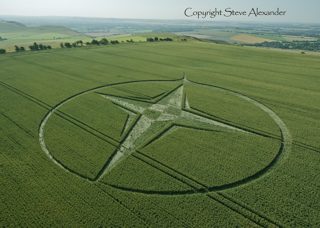 aerial of Milk Hill