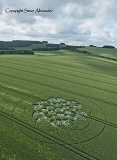aerial of Chilcomb Down from tt