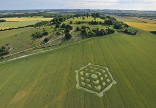 aerial of Danebury Hill from tt