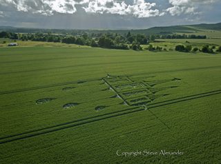 aerial of Stanton St Bernard from tt