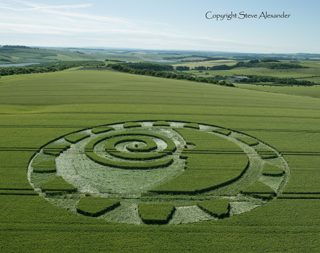 aerial of Hackpen Hill, Wiltshire