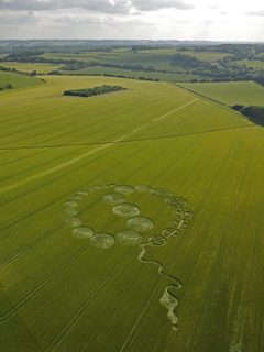 aerial of Walbury Hill from tt
