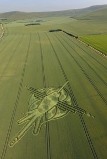 aerial of Milk Hill from tt
