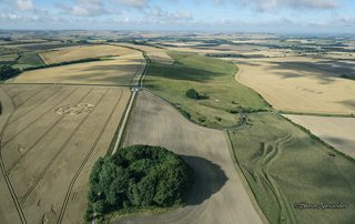 aerial of Hackpen Hill from tt