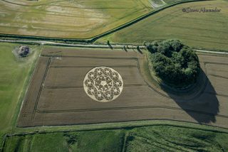 aerial of Hackpen Hill from tt