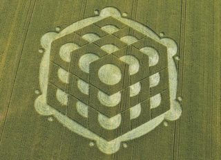 aerial of Danebury Hill