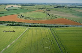 aerial of Yarnbury Castle from tt