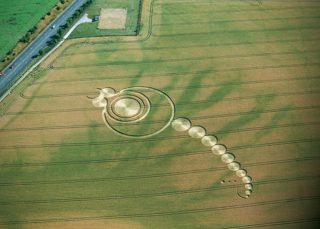 aerial of Bishops Cannings