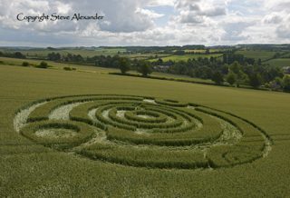 aerial of Cow Drove Hill from tt