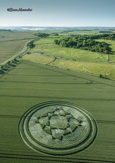 aerial of Danebury Hill