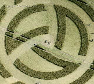 aerial of Milk Hill