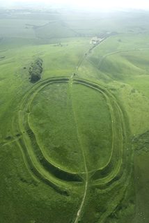 aerial of Barbury Castle from tt