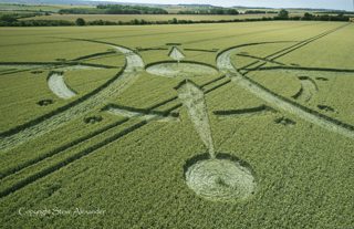 aerial of Clearbury Ring from tt