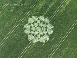 aerial of Chilcomb Down from tt