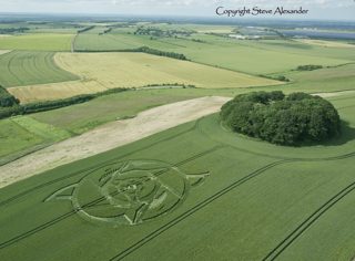 aerial of Hackpen Hill from tt