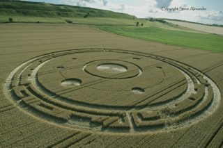 aerial of Maiden Castle from tt