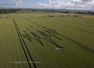 aerial of Stanton St Bernard from tt