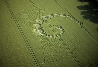 aerial of Uffington White Horse
