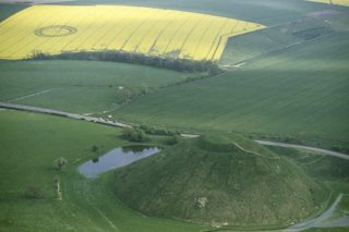 aerial of West Kennet Longbarrow