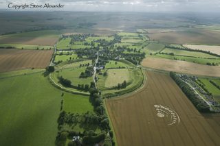 aerial of Avebury Stone Circle from tt