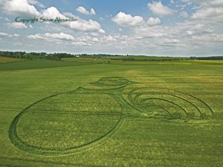 aerial of Hackpen Hill from tt