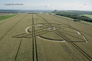 aerial of Barbury Castle from tt