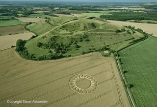 aerial of Cley Hill from tt