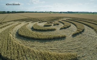 aerial of Winterbourne Bassett from tt