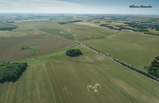 aerial of Coneybury Hill from tt