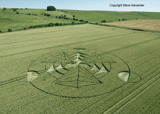 aerial of Hackpen Hill from tt